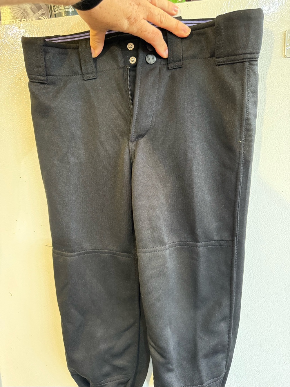 Youth black softball pants